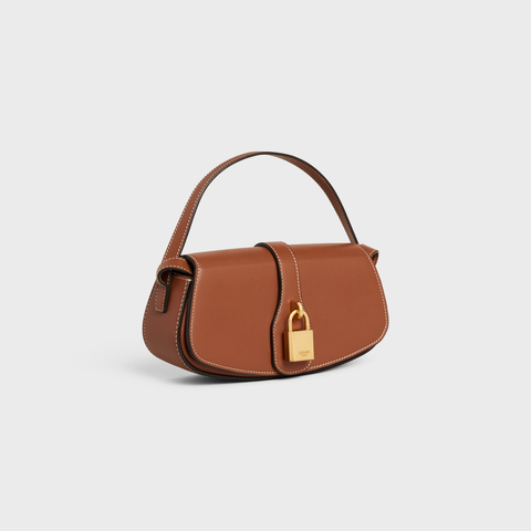 CLUTCH ON STRAP TABOU IN SMOOTH CALFSKIN TAN - Image 2